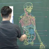 Seorang guru asal Taiwan punya cara unik untuk mengajarkan murid-muridnya tentang anatomi tubuh. 