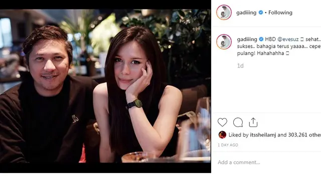 Gading Marten (Foto: Instagram/@gadiiiing)