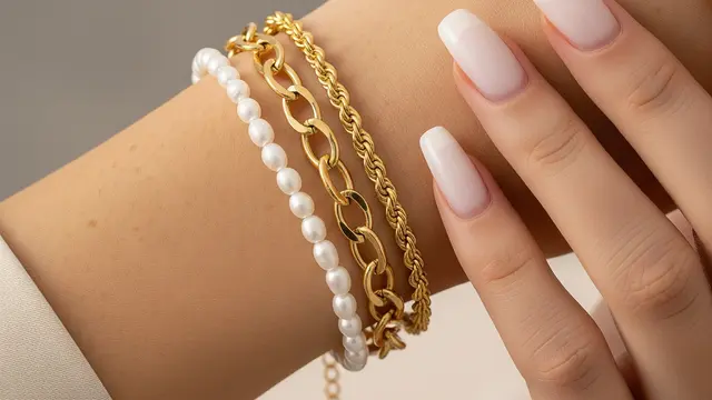 9 Model Gelang Emas Stacking Set 3 Piece, Tampil Memukau di 2026