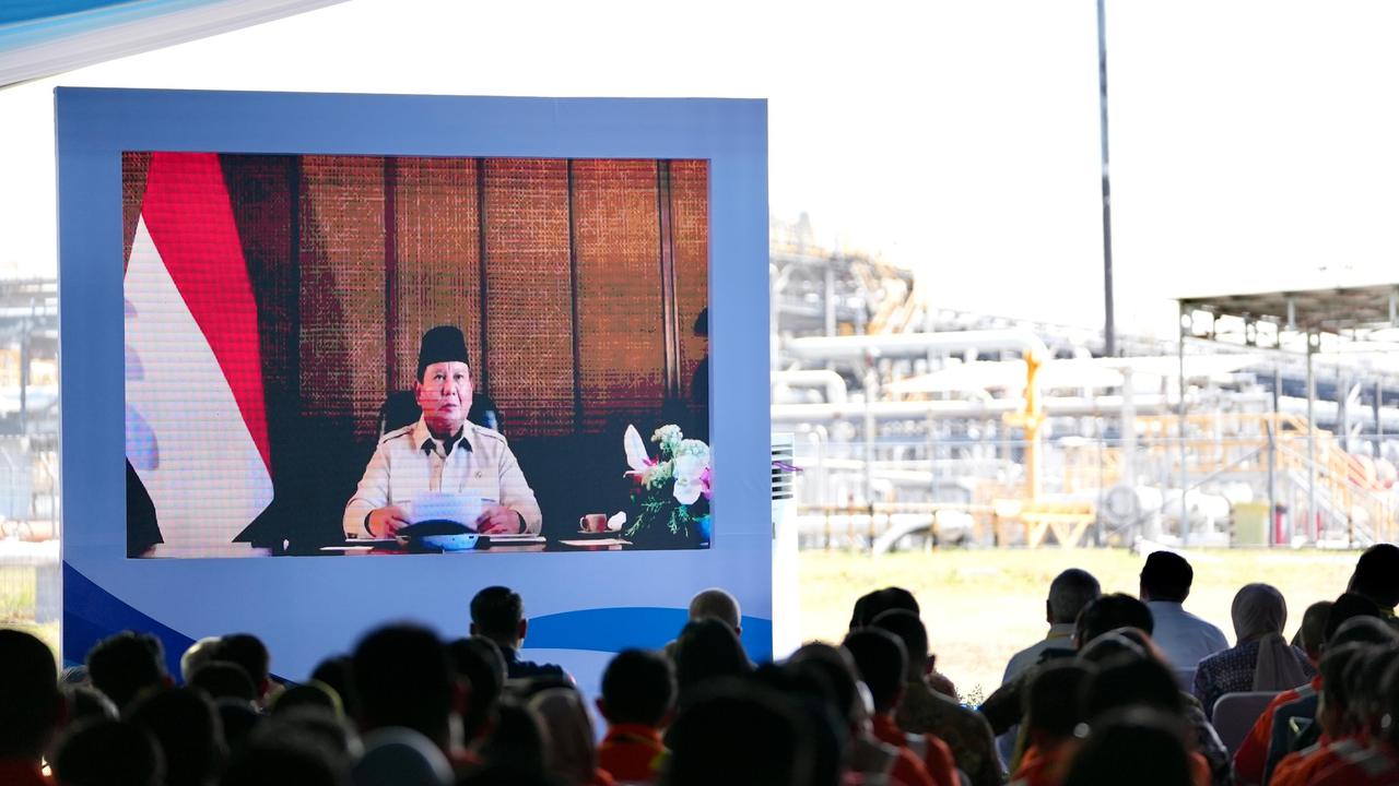 Presiden Republik Indonesia Prabowo Subianto meresmikan pengoperasian peningkatan produksi minyak 30 Ribu Barel Blok Cepu