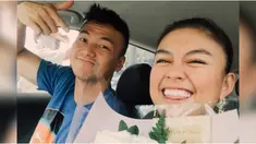 Kejutan ulang tahun Wijin tersebut diberikan Agnez Mo sekaligus dalam rangka merayakan lima bulan hubungan mereka.