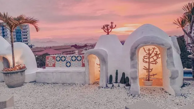 Goldstar 360 Cafe, Restoran Terinspirasi Santorini di Bandung Utara