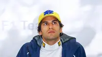 Felipe Nasr, penampilannya layaknya pria Brasil yang identik dengan paras yang eksotis, pebalap asal klub Sauber ini juga memiliki pesona yang memikat kaum hawa. (EPA/Diego Azubel) 