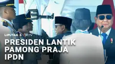 Presiden Prabowo Subianto melantik ribuan lulusan sarjana IPDN tahun 2026 menjadi pamong praja, di Lapangan Parade Kampus IPDN, Kabupaten Sumedang, Jawa Barat.