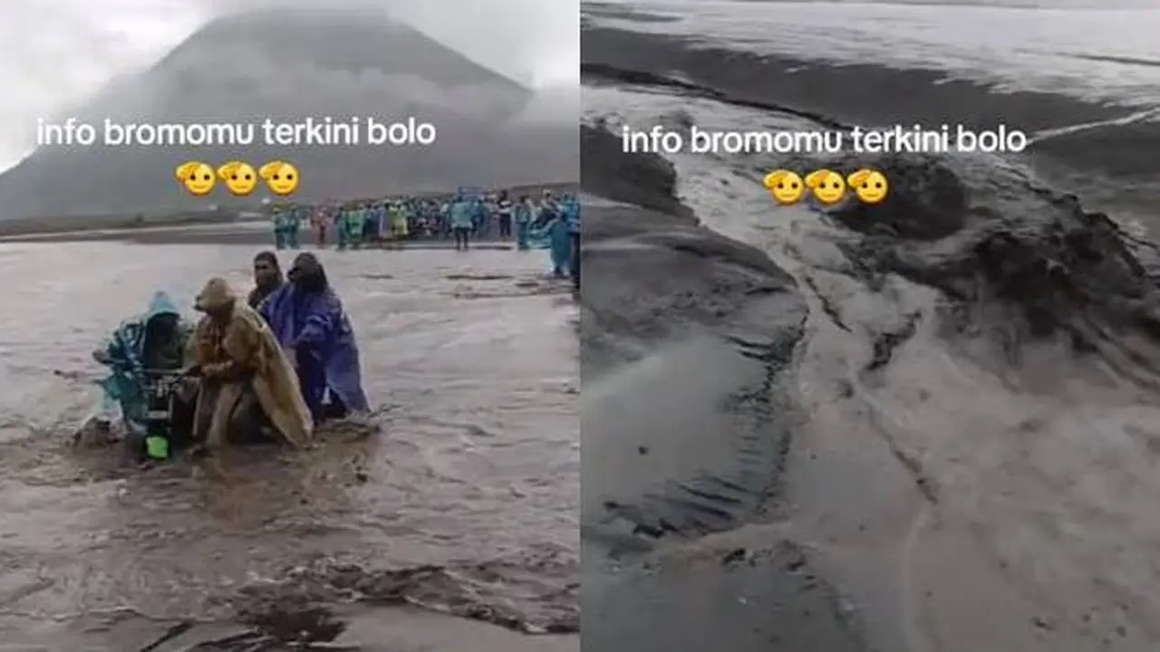Momen Lautan Pasir Gunung Bromo Banjir Usai Hujan Deras Ini Viral