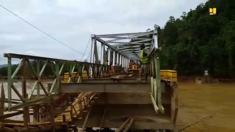 Kementerian PUPR terus melakukan upaya penanganan tanggap darurat pasca banjir yang menggenangi sejumlah kabupaten/kota di Sulawesi Tenggara. (Humas: Kementerian PUPR)