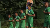 PSMS menggelar latihan jelang menghadapi Persija pada lanjutan Gojek Liga 1 bersama BukaLapak (Liputan6.com/Reza Efendi)