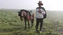 Tidak hanya mobil jip, banyak warga setempat yang juga menyewakan kudanya kepada pengunjung untuk berkeliling atau sekadar berfoto. (Liputan6.com/Immanuel Antonius)