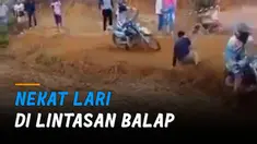 Kesialan menimpa seorang pemuda berbaju hitam sebanyak dua kali.