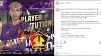 Tim Esports Persik Kediri resmi merekrut Tajusa a.k.a Akamsi untuk mengarungi Indonesian Football e-League (IFeLeague). (Dok. Instagram/@ifel.id)
