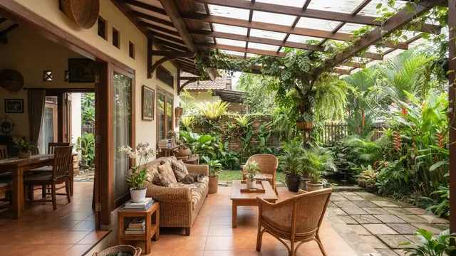 Rumah dengan Half Outdoor Living Room sebagai Tren Baru untuk Iklim Tropis Model