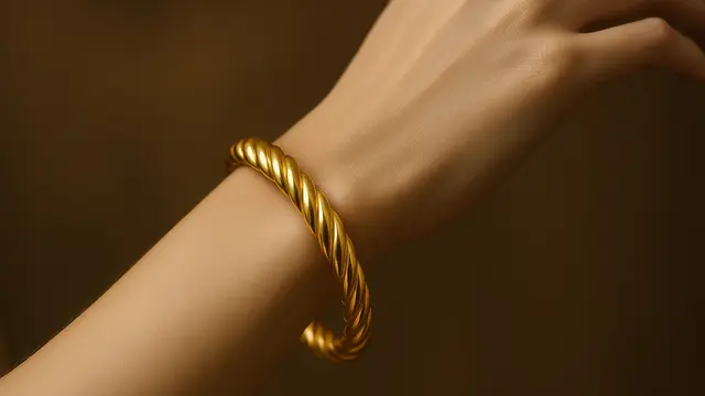 Gelang Emas 12 Gram 24 Karat Model Klasik Lilit