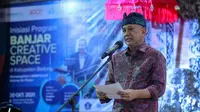 Menteri Koperasi dan UKM Teten Masduki dalam Penandatanganan MoU Dengan Ekosistem Pendukung BCS di Kabupaten Badung, Bali, Minggu (31/10/2021). (Dok KemenkopUKM)