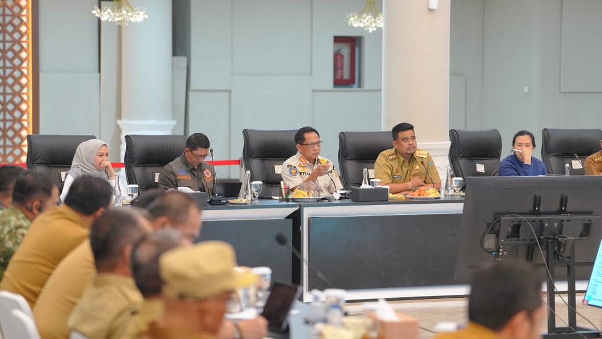 Duduk Bersama Forkopimda Se-Sumatera Utara, Mendagri: Percepatan Pemulihan Pascabencana Prioritas Utama