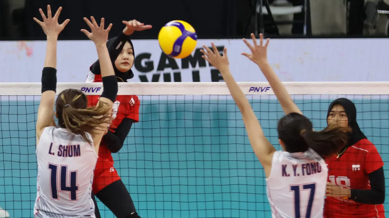 Foto: Jalani Laga Pembuka Grup B, Timnas Voli Putri Indonesia Langsung Tumbang dari Hong Kong di AVC Challenge Cup 2024