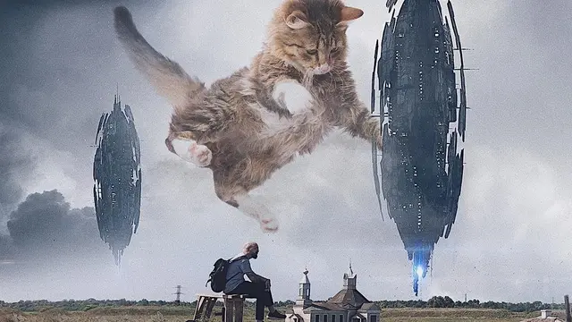 Penampakan Lucu Kucing Diedit Jadi Raksasa Ini Bikin Gagal Takut
