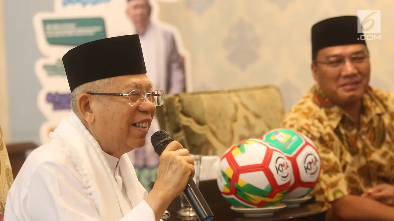 Ma'ruf Amin Berencana Bagikan Bola Saat Kunjungi Daerah