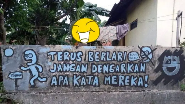 6 Tulisan di Dinding Bangunan Ini Bikin Senyum Tipis, Jadi Suntikan Semangat