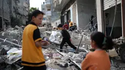 Dalam sebuah pernyataan, pada Sabtu (26/4/2025), Hamas mengatakan terbuka terhadap kesepakatan untuk mengakhiri perang di Gaza. (Eyad BABA/AFP)