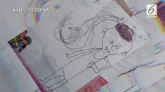 Salah satu gambar dari bocah bernama Ela ini adalah sosok wanita berambut satu.