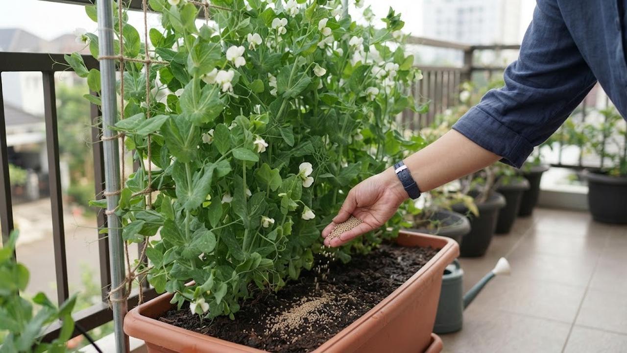 Cara Menanam Kacang Kapri di Pekarangan dengan Ajir Bertingkat, Hemat Lahan dan Mudah Dirawat