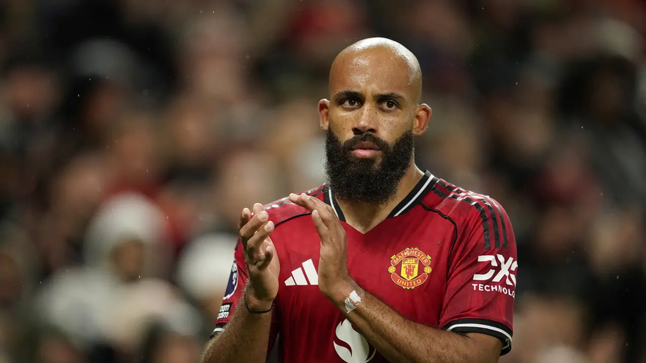 Bryan Mbeumo usai laga Manchester United vs Chelsea pekan kelima Premier League 2025/2026 di Old Trafford, Sabtu (20/09/2025). (AP Photo/Dave Thompnson)