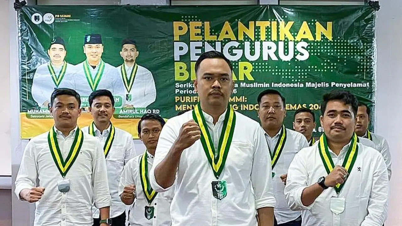 Pelantikan Pengurus Besar Serikat Mahasiswa Muslimin Indonesia (PB Semmi) Majelis Penyelamat berjalan lancar di Hotel Bidakara Jakarta Selatan, Selasa (1/8/2023) malam (Istimewa)