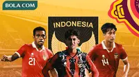 Timnas Indonesia U-17 - Welber Jardim, Sulthan Zaky, Iqbal Gwijangge (Bola.com/Salsa Dwi Novita)