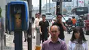 Kondisi telepon umum koin yang sudah tak aktif dan tak terawat, Jakarta, Senin (25/8/14). (Liputan6.com/Johan Tallo) 