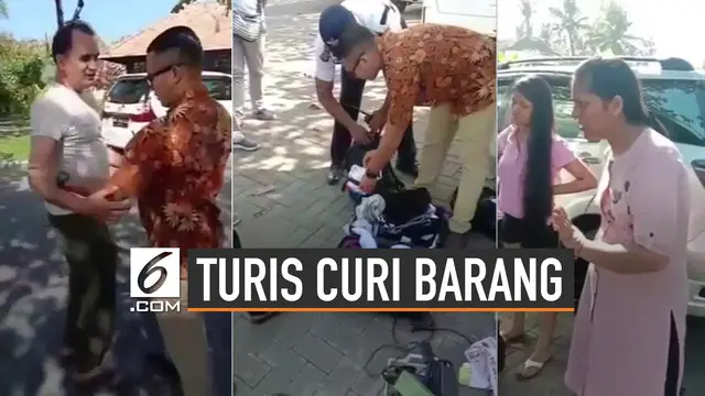 VIDEO: Digeledah, Turis di Bali Curi Barang Hotel Tempat Menginap