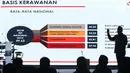 Komisioner Bawaslu RI, M Afifuddin memaparkan salah satu keterangan dari Indeks Kerawanan Pemilu 2019 saat HUT Bawaslu ke-11 di Jakarta, Selasa (9/4). Selain merayakan Hut ke-11, Bawaslu merilis pemuktahiran dari Indeks Kerawanan Pemilu 2019. (Liputan6.com/Helmi Fithriansyah)