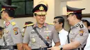 Kapolda Banten Brigjen Ahmad Dofiri menghadiri upacara pelantikan dan sertijab lima kapolda dan Kabaintelkam Polri di Rupatama Mabes Polri, Jakarta, Rabu (12/10). Ahmad Dofiri dimutasi sebagai Karosunluhkum Divisi Hukum Polri. (Liputan6.com/Helmi Afandi)