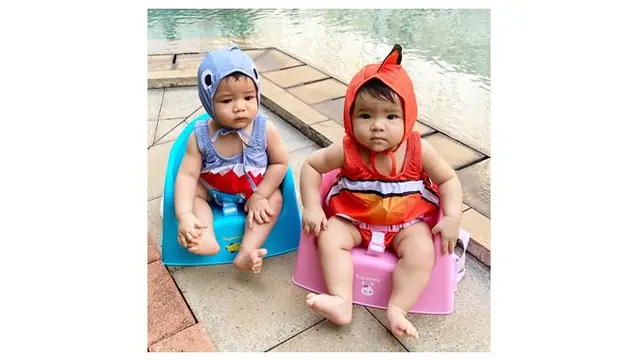 7 Potret Shaldy dan Shelma, Anak Kembar Ratna Galih yang Menggemaskan