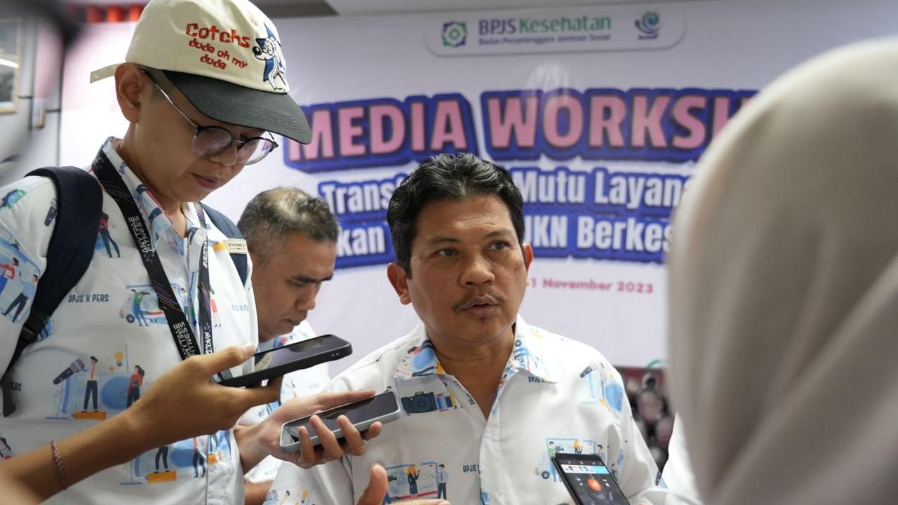 Direktur Utama BPJS Kesehatan, Ghufron Mukti dalam Media Workshop 'Transformasi Mutu Layanan JKN, Wujudkan Layanan JKN Berkesinambungan' di RS Pelita Insani, Martapura, Kalimantan Selatan pada Rabu, 1 November 2023 (Dokumen Istimewa)