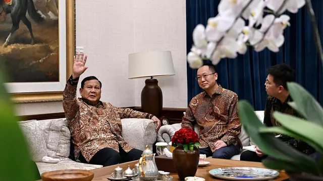 Presiden Prabowo Subianto menerima delegasi Hisense di kediamannya di Kertanegara.
