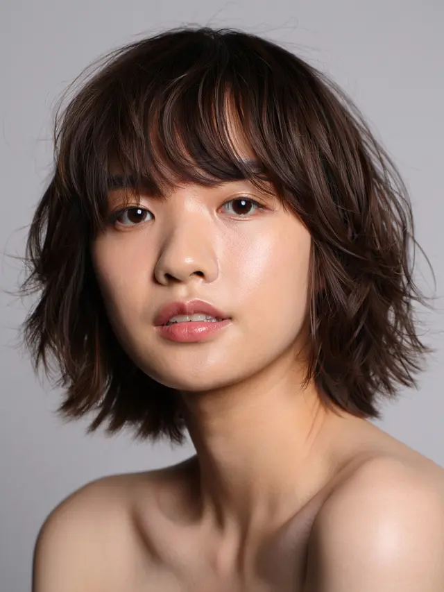 Rambut Pendek Wanita di Atas Bahu