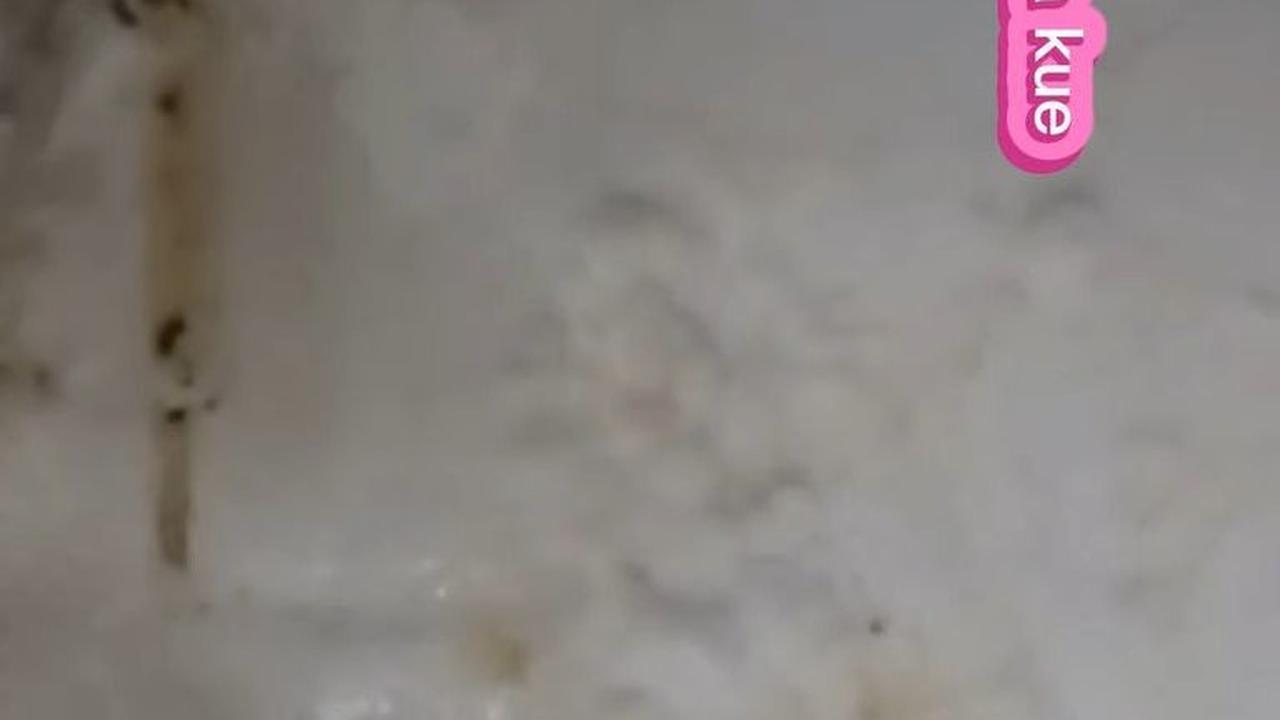 Tuangkan Soda Kue ke Lantai