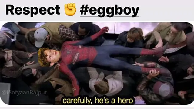 Dukung Aksi Egg Boy, Warganet Buat Meme Lucu