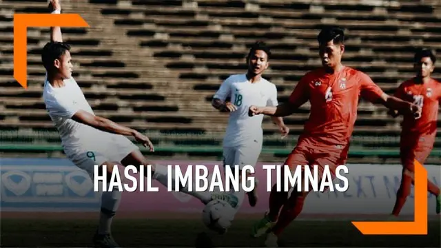 Timnas Indonesia U-22 harus puas bermain imbang 1-1 melawan Myanmar U-22.
