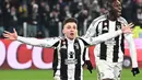 Pada menit ke-74, Francisco Conceicao memecah kebuntuan Juventus dan mencetak gol keunggulan atas Inter Milan. (Isabella BONOTTO/AFP)