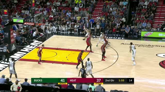 Berita video game recap NBA 2017-2018 antara Miami Heat melawan Milwaukee Bucks dengan skor 97-79.