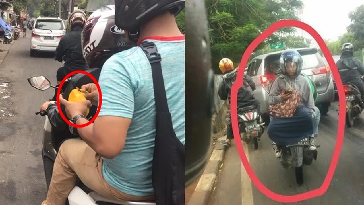 6 Tingkah Nyeleneh Orang Bonceng di Motor Ini Bikin Senyum