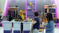 Suasana booth kota Kediri pada pameran Jakarta International Handicraft Trade Fair INACRAFT 2023 di JCC Jakarta (02/03/2023). (Liputan6.com)