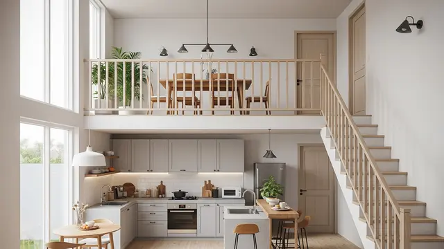 Mezzanine Dapur dan Ruang Makan