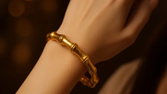 Gelang Emas 24 Karat 5 Gram Motif Bambu