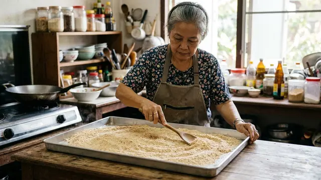 Cara Menyangrai Tepung Terigu untuk Kue Kering (Foto: Gemini AI)