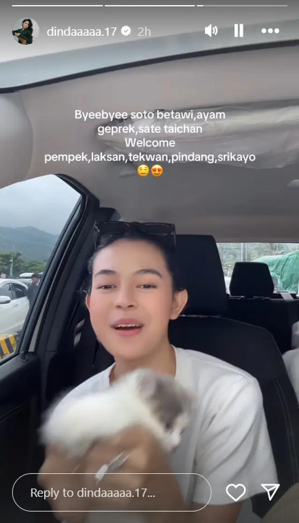 6 Potret Dinda Mahira Mudik Lebaran ke Palembang, Nikmati Perjalanan Lewat Darat