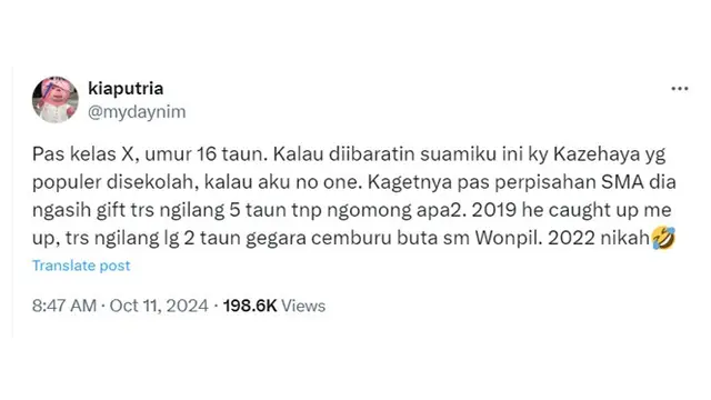 6 Cerita Netizen Jodohnya Teman SMA Ini Bikin Ikut Baper, Cinta Tak Terduga
