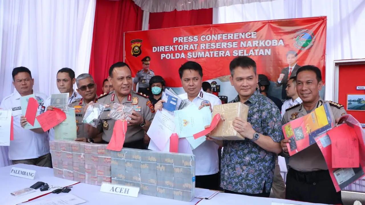 Aset Miliaran Rupiah Disita Usai Bandar Narkoba Suap Polisi di Sumsel
