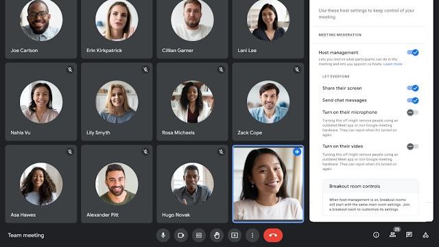 Fitur kontrol host di Google Meet (Dok. Google)